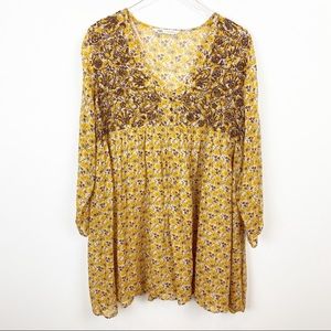 Zara Boho Floral Babydoll Shift Dress